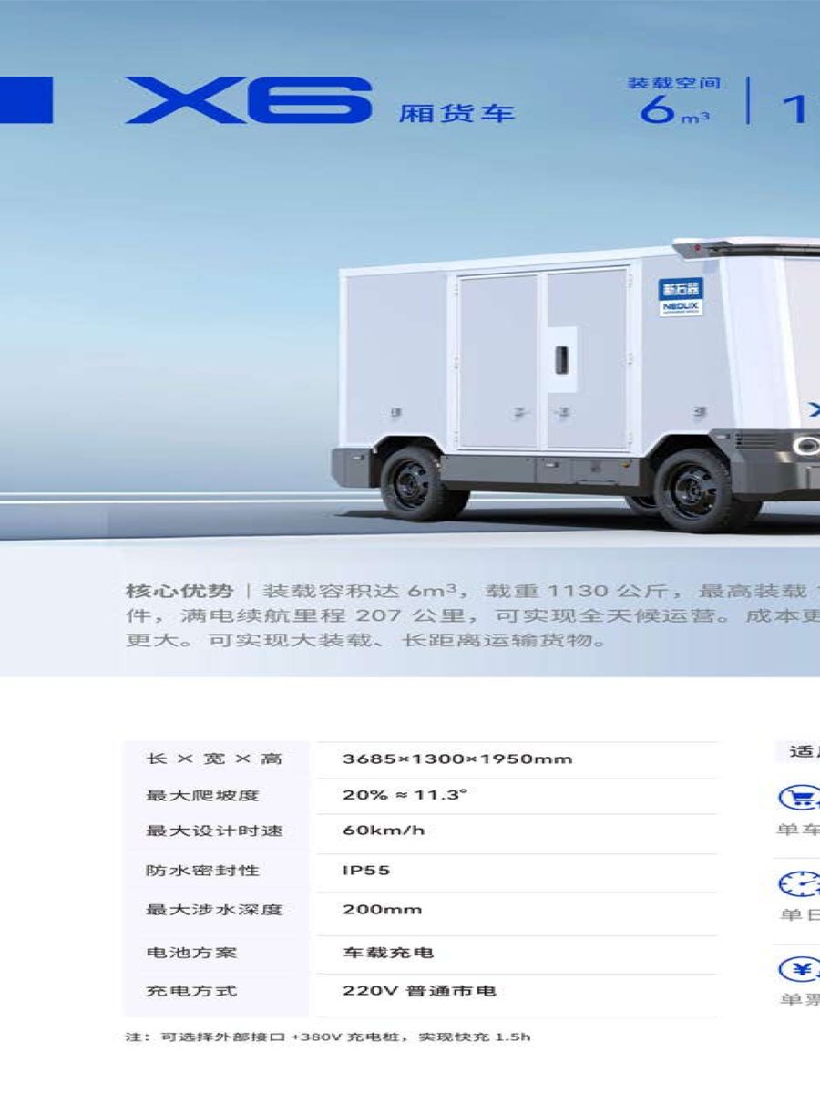 新石器X6无人配送车
